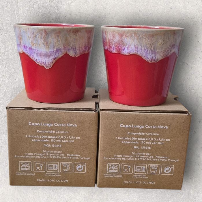 Copos Lungo Costa Nova Vermelho