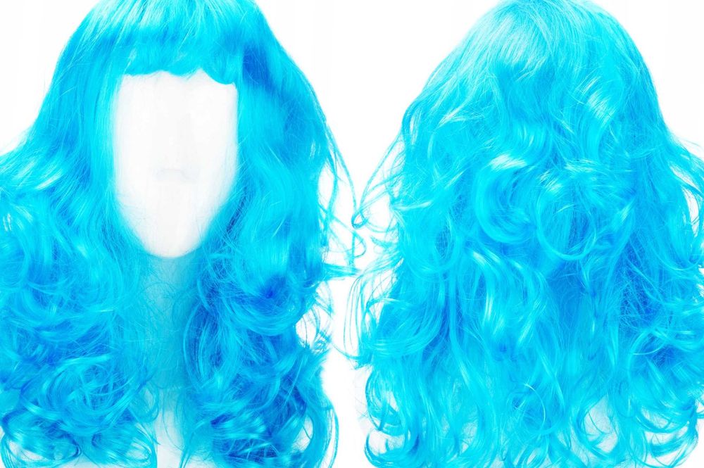 Fale Loki - Peruka  niebieska Karnawał