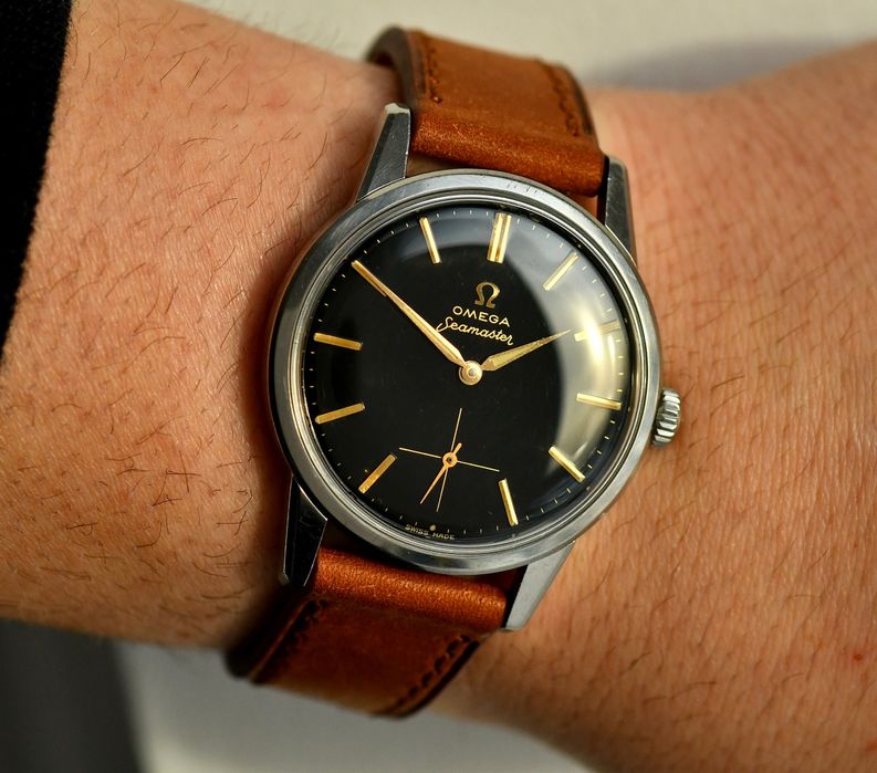 Zegarek OMEGA Seamaster - Vintage z 1960 - Czarna tarcza - Mechaniczny