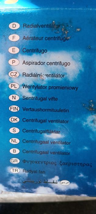 Aspirador centrifugo novo