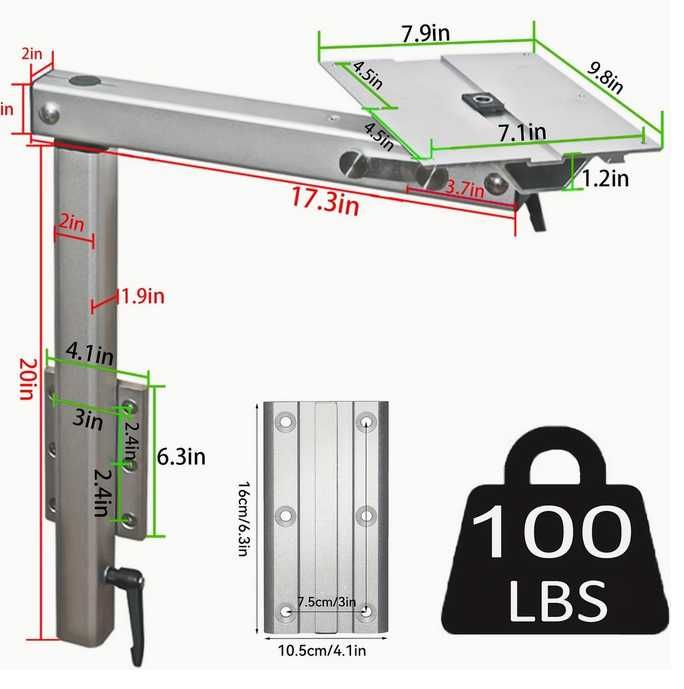 Noga stołu do kampera obrotowa