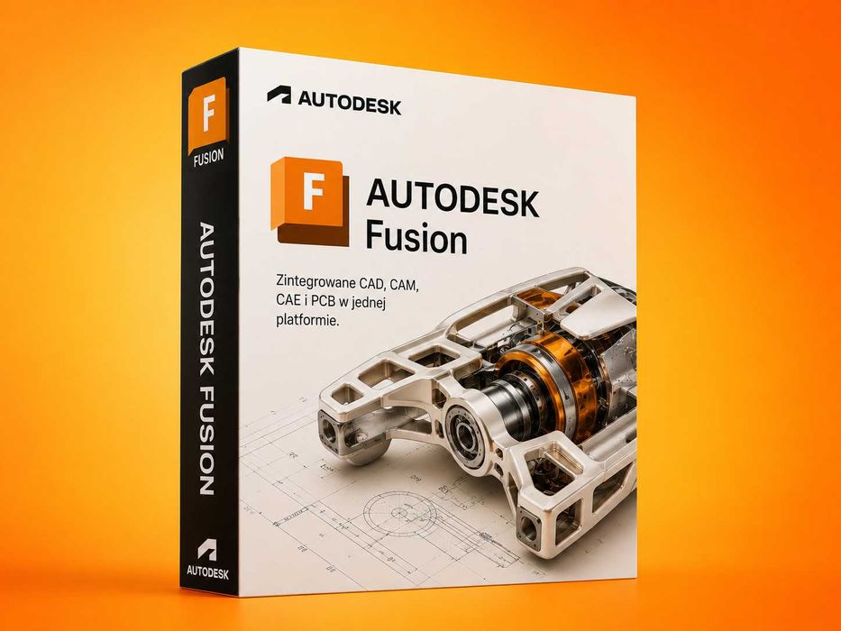 Autodesk Fusion 2027 PL pełna licencja 3 lata CAD CAM CAE 3D modelowanie projektowanie mechaniczne CNC druk 3D symulacje renderowanie Polska