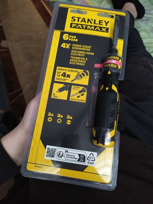 Stanley FATMAX 4V – wkrętak elektryczny / śrubokręt akumulatorowy NOWY