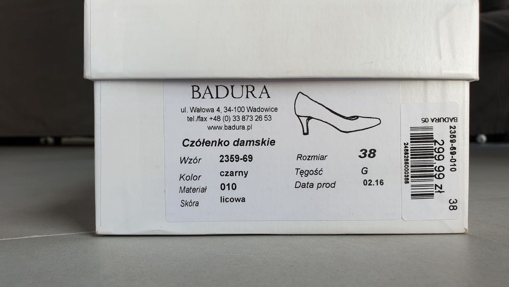 Czółenka damskie 38 Badura