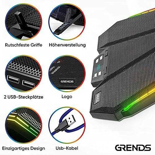 Podstawka chłodząca pod laptopa GRENDS 10-17' 6 fans RGB Model KMD3