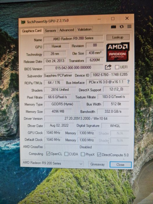 SAPPHIRE R9 290X 4GB 512BIT GDDR5 Відеокарта в гарному стані