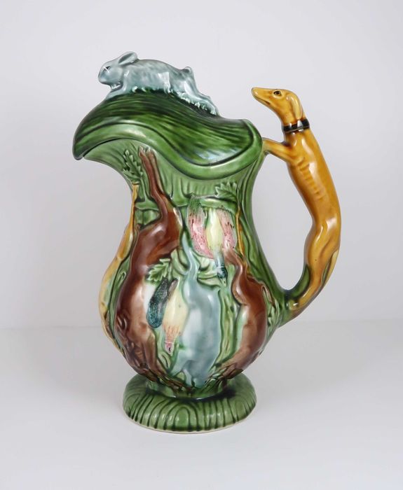 Jarro de caça - faiança das Caldas da Rainha