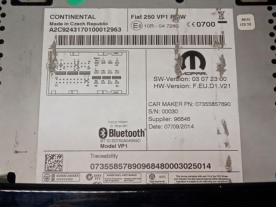 Sistema De Áudio Rádio Cd Peugeot Boxer Combi