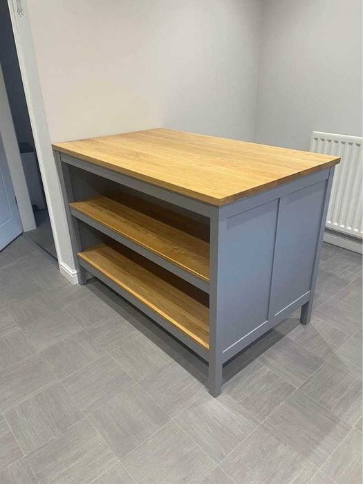 Ilha de Cozinha IKEA TORNVIKEN 126x77 cm - Cinza/Carvalho - Excelente Estado