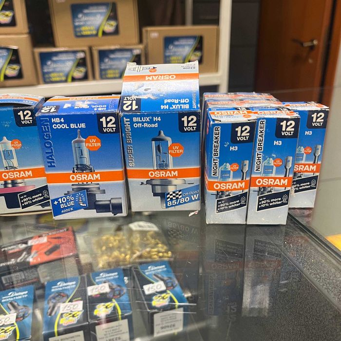 Автомобільні лампи Osram H1, H3, H4, H11, HB4 (Cool Blue, Night Breaker, Super Bright)