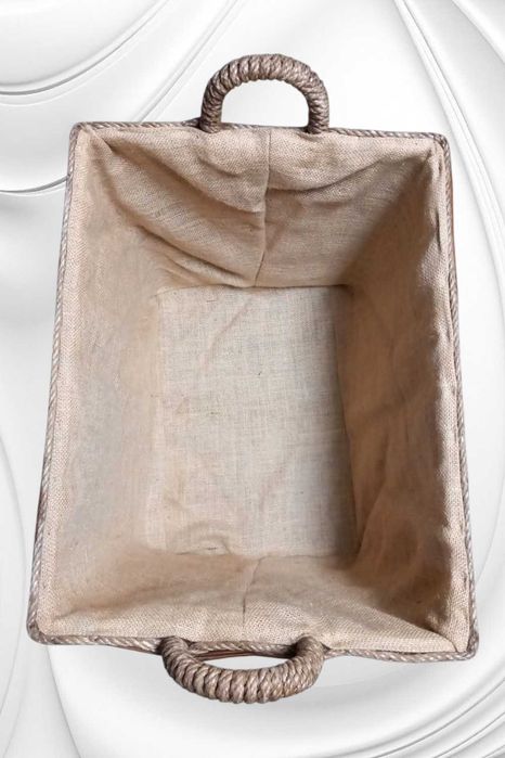 cesto artesanal grande novo forrado