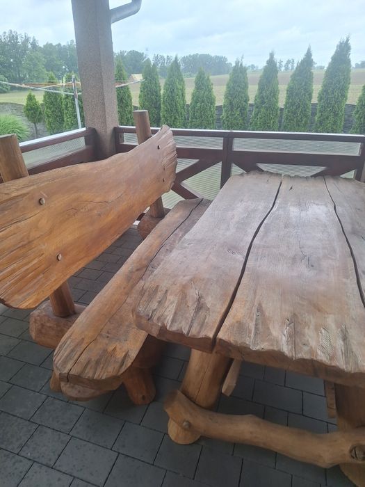 Meble ogrodowe stół +ławki