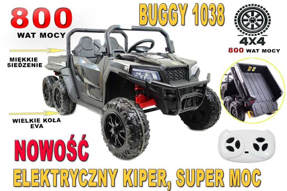 BAWIBUS.PL Auto samochód na akumulator BUGGY 6 KOŁOWY 800Wat 2osobowy