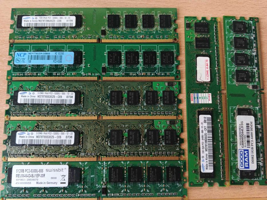 оперативка DDR2 різна 1гб, 512мб +проц. AMD Athlon 64 X2 4600+