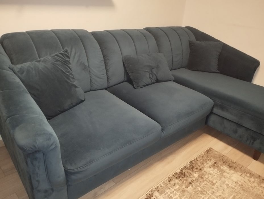 Narożnik z dwoma pojemnikami niebieski DAKAR-Agata