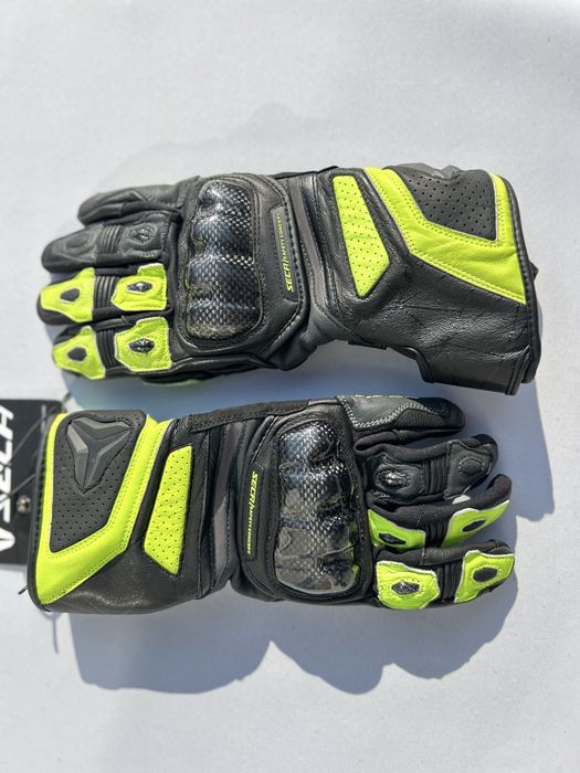 Rekawice motocyklowe Seca Atom flou yellow rozmiar XXL (12) Sportowe!
