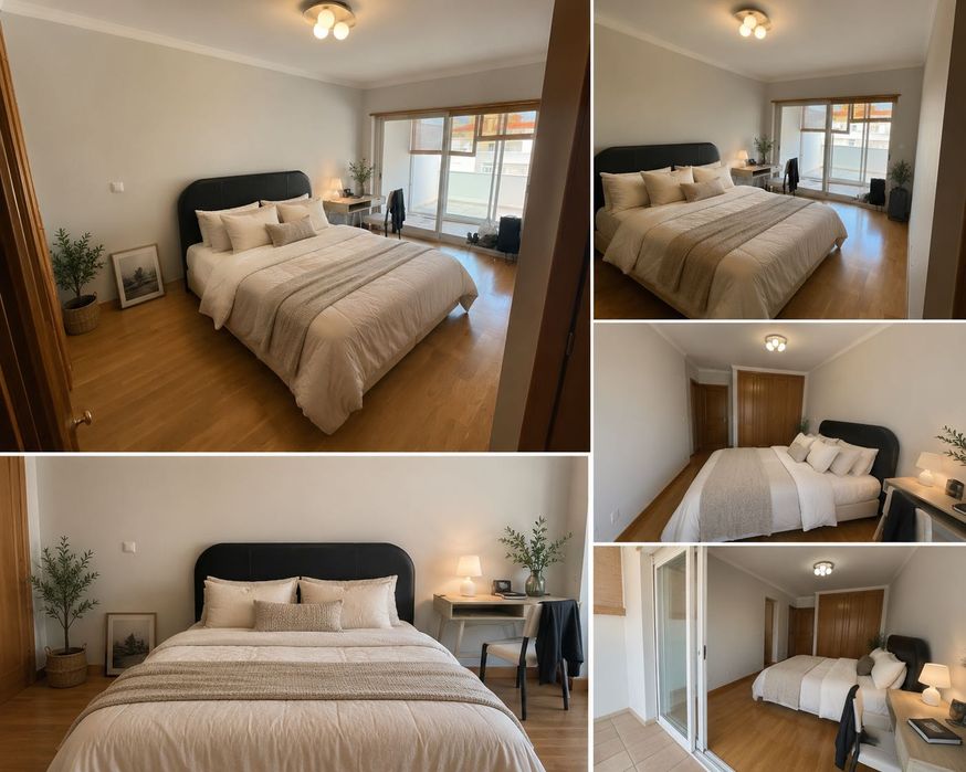 King bed with mattress and frame