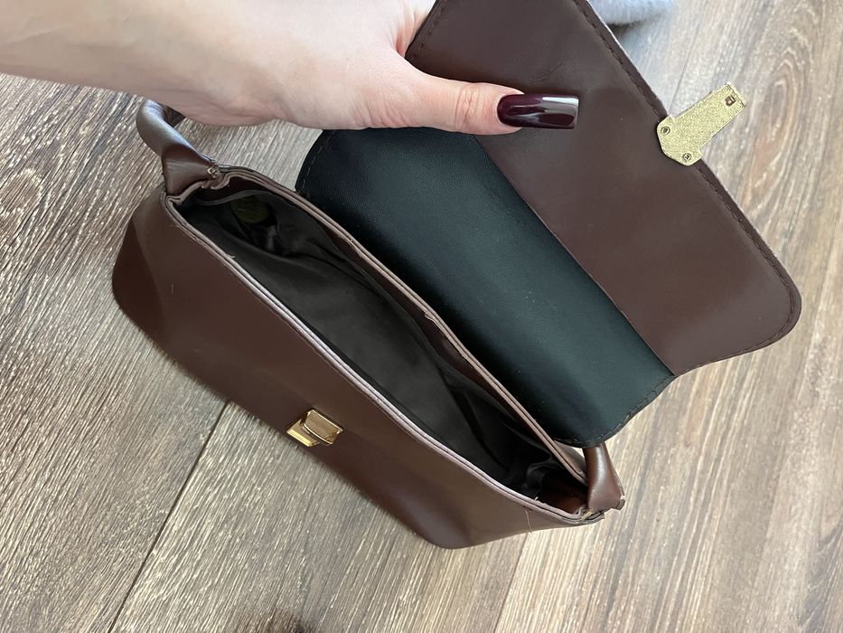 сумка коричнево бордова та чорна велюрова