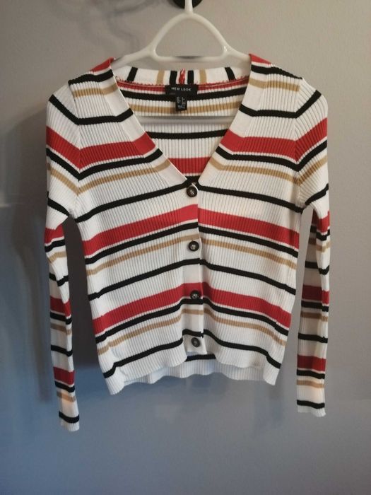 sweter rozpinany w paski rozm. S
