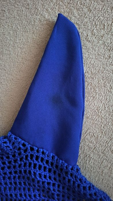 Nauszniki full niebieskie i czaprak HKM