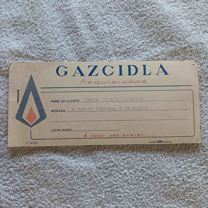 Gazcidla livros de requisição Raro