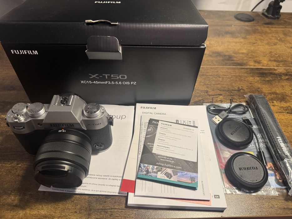 Fujifilm X-T50 Silver + XC 15–45 mm | Gwarancja | Idealny stan