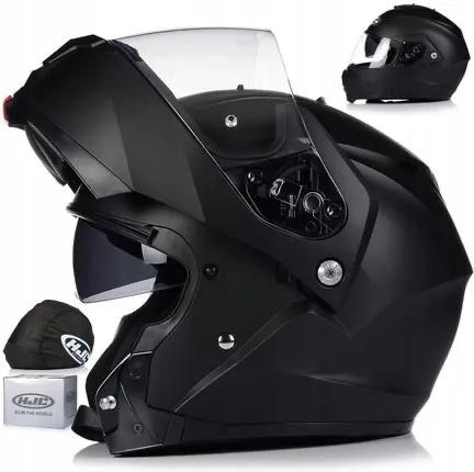 Kask motocyklowy szczekowy HJC C91N rozmiar XS Czarny Matt, Blenda!