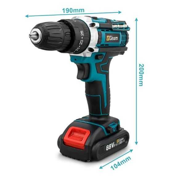 Aparafusadora Gisam com 2 Baterias e caixa [ Novo - Selado ]