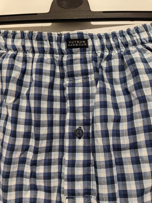 Majtki bokserki męskie w kratkę dłuższa długa nogawka XS