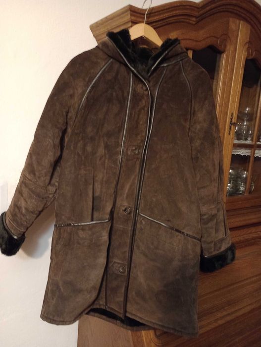 Kurtka płaszcz skóra Nebuk.