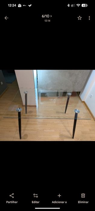 Mesa Vidro 120 x 80