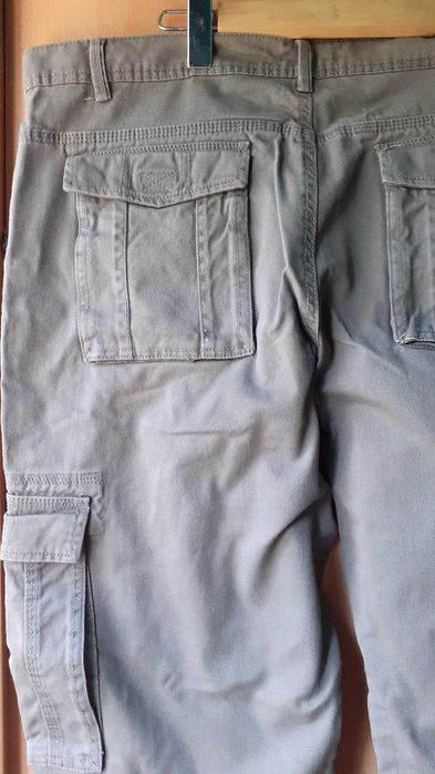 Calças cargo caqui 46 homem