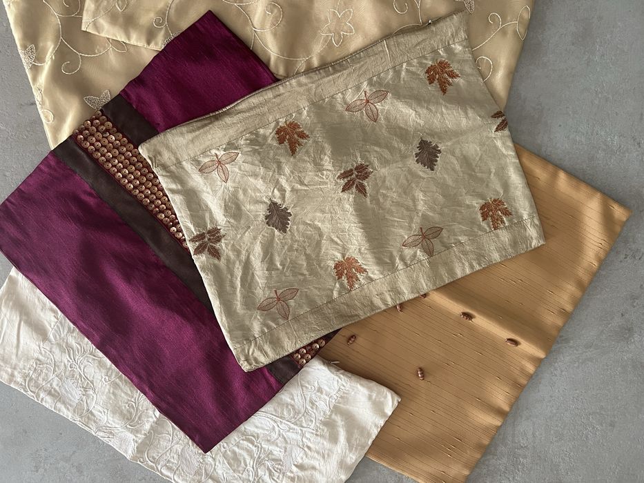 Capas de almofadas em seda e setim