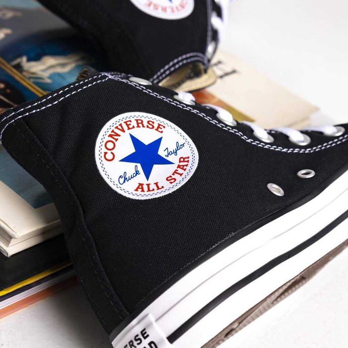 Converse Chuck Taylor All Star Hi Black Чорні конверси високі класика