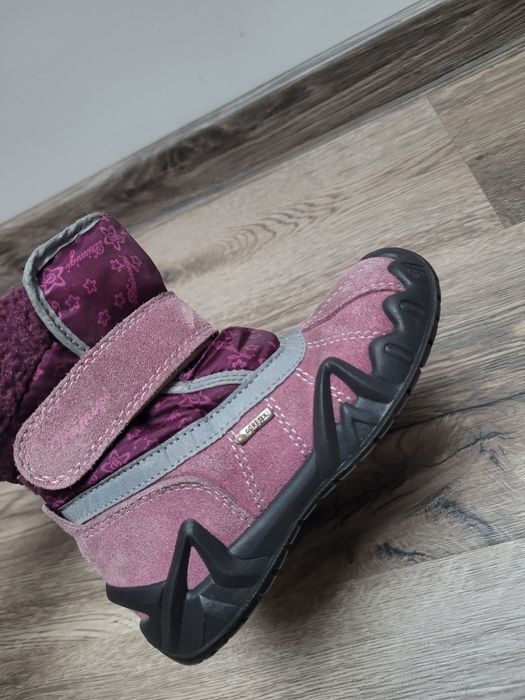 Gore tex buty zimowe na rzepy ocieplane