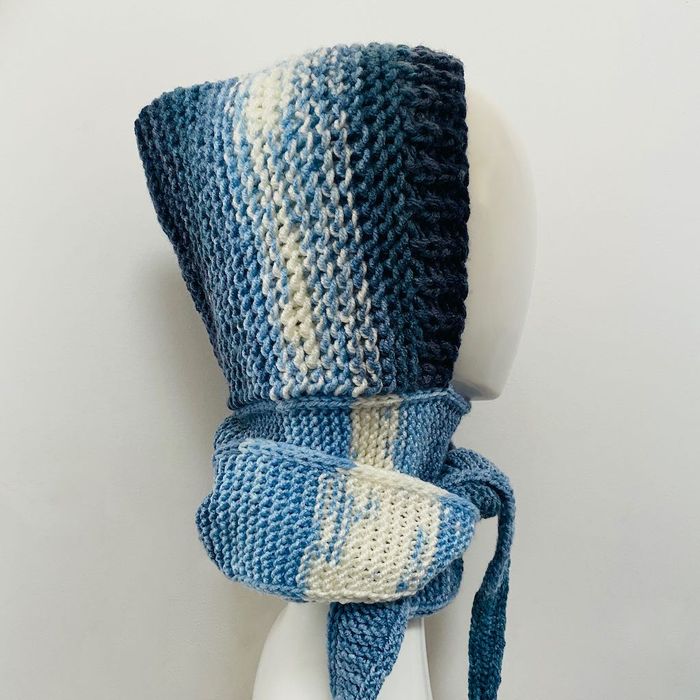 Balaclava kominiarka kapturoszal zamiast czapki handmade 53-55 cm