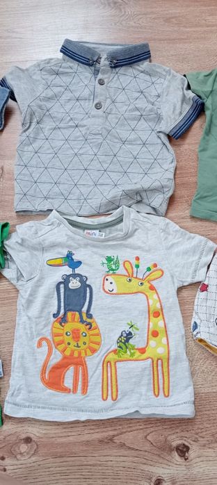 5 szt koszulek na krótki rękaw chłopięce rozmiar 74