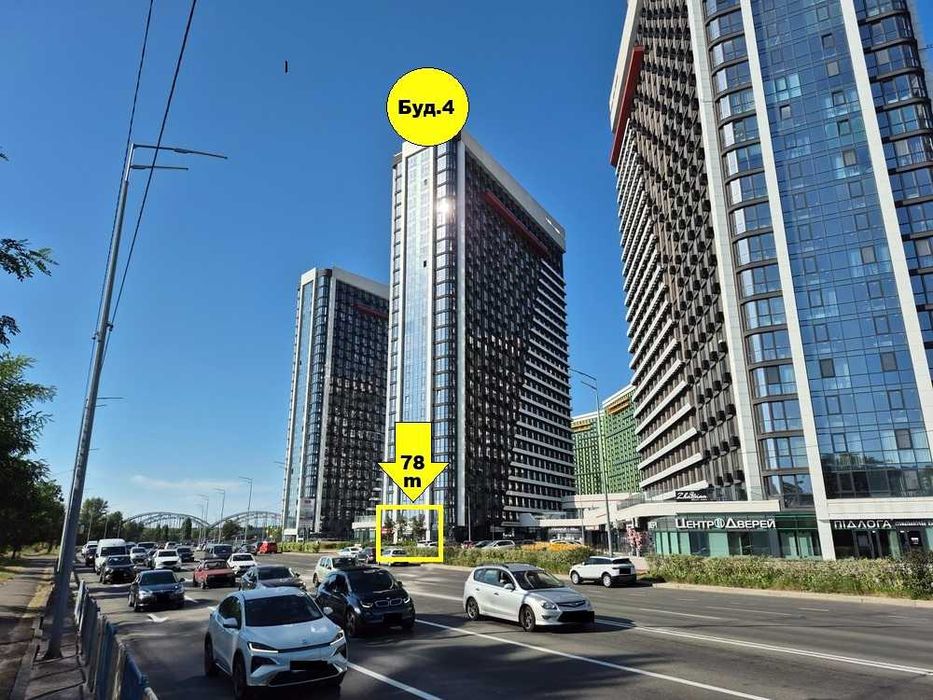 Фасад 78м, є ремонт, ЖК GREAT, Грейт, Дніпровська набережна, 5000 кв.