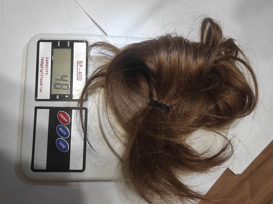 волосся натуральне нефарбоване довжина 35см 52 грам 2014 і 2020рік