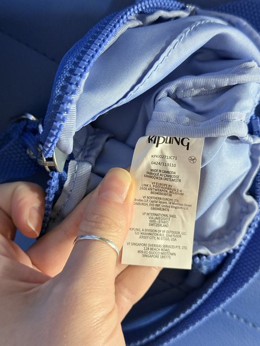 Міні сумка Kipling TALLY blue Shine з брелоком