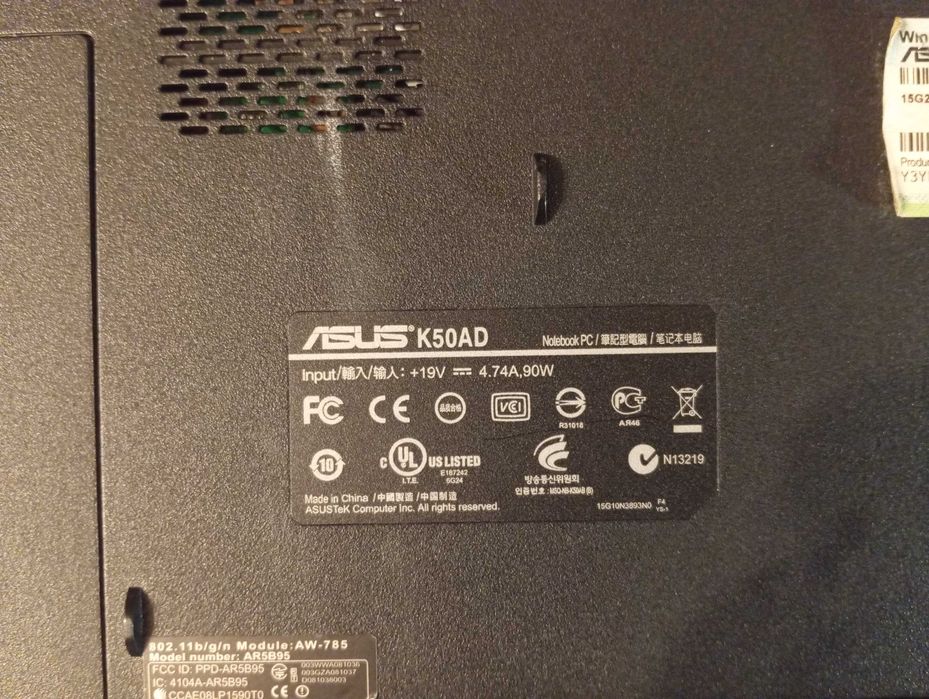 laptop ASUS K-50 AD