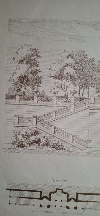 Велика архітектурна гравюра XIX століття . 60×50 см. Оформлена в раму