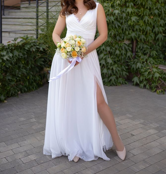 Сукня весільна, на розпис грецький стиль, ампір 44-46