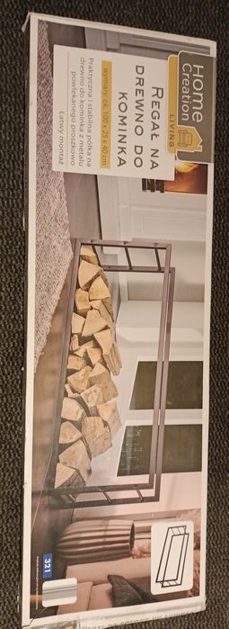 Stojak na drewno do kominka