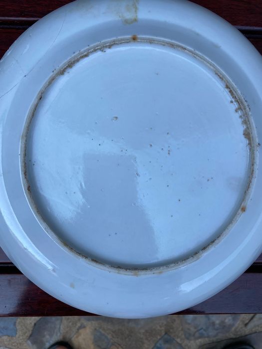 Prato Porcelana Chinesa família verde séc XIX 24 cm