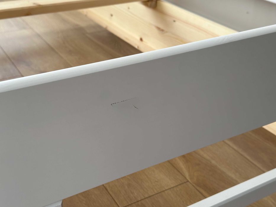 Łóżko 140x200 białe, sosnowe | jedna sztuka, outlet, 2100 zł taniej !