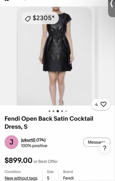 Чорна Сукня FENDI