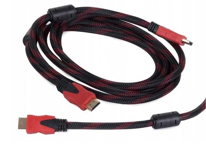 Kabel przewód hdmi 2.0 4k 3d uhd 3m miedź 48 bit