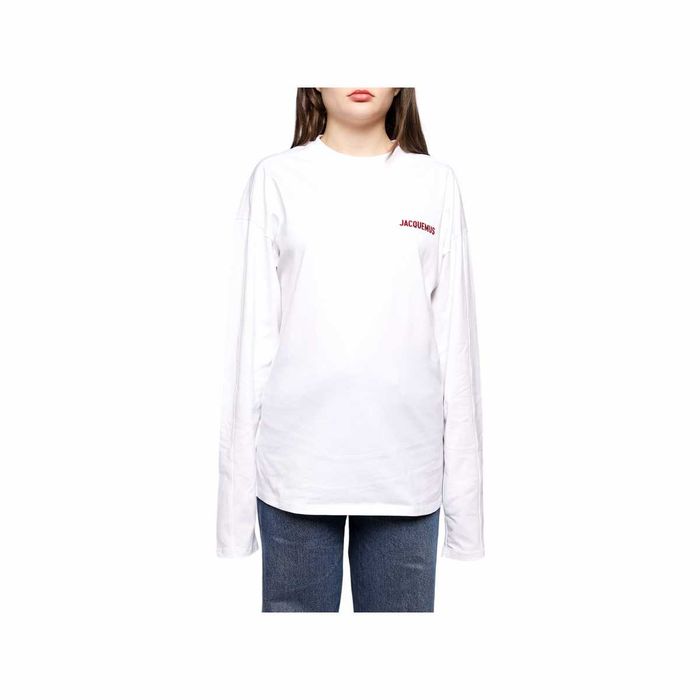 Лонгслів Jacquemus Pavane Logo Long Sleeve T-Shirt White