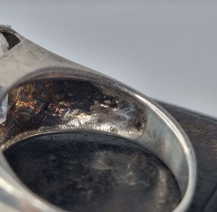 Pierścionek srebrny z cyrkonią srebro 925